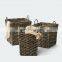 Beautiful Water Hyacinth Storage Basket Set Straw Fruit Basket Woven Natural Vietnam Supplier Carton Box Multi-purpose Rectangle