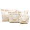 High quality hot sale vintage white beige eco friendly blank hand cotton canvas jute bag women striped school canvas tote bag