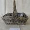 Customized Natural Rectangular Shaped Garden Basket with Handles