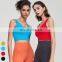 High Elastic Shockproof Hollow Out Back Bras Fitness Running Tank Top Seamless Sports Bra With Pads Inserts Bra Cups For Women