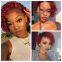 Pixie Cut Wig Short Bob Curly Human Hair Wigs Cheap 13X1 Transparent Lace 99J Burgundy Water Deep Wave Lace Front Wig For Women