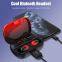 Gradient color Earphones 1500mAh Charging Case 9D Stereo Headset LED Display IPX7 Waterproof TWS Q61X Wireless Blutooth Earbuds