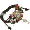 Rebacca's Vintage retro genuine cow leather wrap bracelet women's quartz watch
