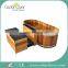 small oval wooden freestanding hydro spa hot tub