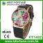 FT1432 High Quality Stainless Steel Case Back Floral Analog Fashion Watch