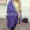Latest Design Soft Warm Maxi Wool Cashmere Ladies Plaid Shawl