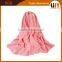 newest design purple yiwu long fashionable organic cotton scarves for girls
