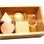 Promotional Wooden Educational Toys 7pcs beechwood 3D Geometry Box Set