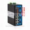 8 ports DIN-Rail Managed Industrial Ethernet Switch with 4 ports RS232