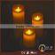 Moving wick LED candle with warm white dancing flame