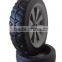 7 inch semi-pneumatic rubber wheel for garden cart, lawn mower, trolley