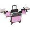 Pro 4 Wheels 2 in 1 Rolling Makeup Cosmetic Nail Case