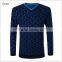 2016 new design v -neck patterned fashion man sweater geometrical design trendy