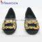 Wholesale OEM handmade black suede leather shoes women flat