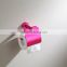 Waterproof bathroom high quality pink brass toilet paper roll holder 62805