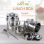 good price hot sale stianless steel leakfroof insulated food tiffin carrier lunch box for work