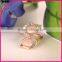 New fashion heart design white gold plated crystal wedding ring