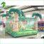 small size inflatable frost shape green slide , inflatable 2 lines water slides