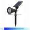 Ground Wall Mount Solar Outdoor Powered Garden Spotlight for Walkways or Landcaping