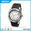 new style man quartz watch leather strap promotional silicone watch