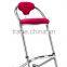 Z668 New Indoor Set 2 Metal Rosy Seat Pub Barstool Chair