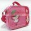 New design printing pink kid's lunch bag for girls
