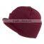 New Style Burgundy Custom Made Acrylic Peaked Beanie Hat