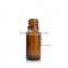 10 Ml Amber Glass Bottle W/euro Dropper. Black Cap