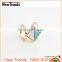 Hot Sell Gold Plated Triangle Turquoise Stone Indian Finger Ring