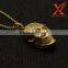 Stainless Steel Gold Plated Festival Accessories Bulk Costume Jewelry Skull Pendant