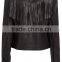 Women Black PU Fringed Jacket