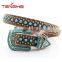Cowgirl women style western turquoise studded belt strap factory