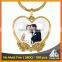 Free mould fee antique gold heart-shaped souvenir gifts keychain keyring