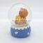 High quality lovely bear resin snow water globe