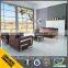 S818 Top Grade Office Leather Sofa With Oil Leather and Stainless Steel Leg
