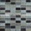 White crystal glass mosaic tile, bathroom mosaic tile design, home decor glass mosaic tiles(PML234867)