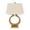 Factory price decorative table lamp made in china antique table lamps for living room with linen lamp shade