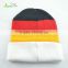 high quality multicoloured warm knit beanie hat without top ball colorful winter hat