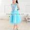 Wholesale High Quality Fashion Frozen Long Sleeve Off Shoulder Lace Peplum Girl's Dress