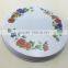 2015 Dongguan Top grade round metal tin serving tray for household