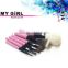 MY GIRL Hot selling cosmetic brush profession makeup brush low price packaging with Sexy small bag hair brush holder