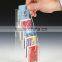 5-Tiered Acrylic Gift Card Display for Tabletops, with Notched Pockets - Clear