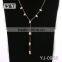 multi layer bead traditional pearl crystal pendant chain necklace