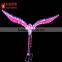 24V voltage customized lighted flamingo motif light 3d LED flamingo sculptures for garden decoration
