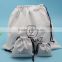 White Natural eco Cotton Fabric Candy Bag With Cotton Drawstring Cord