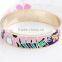 2016 Summer stainless steel gold enamel bangle party jewelry for women