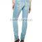 ripped destroyed light wash skinny women jeans pants (LOTX262)
