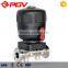 food grade sanitary pneumatic throttle valve with solenoid valve