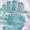 knitted gloves/goves with PVC dots/garden safety gloves/working hand cotton gloves