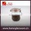 wholesale 500ml clear flip lid food storage jar with swing top